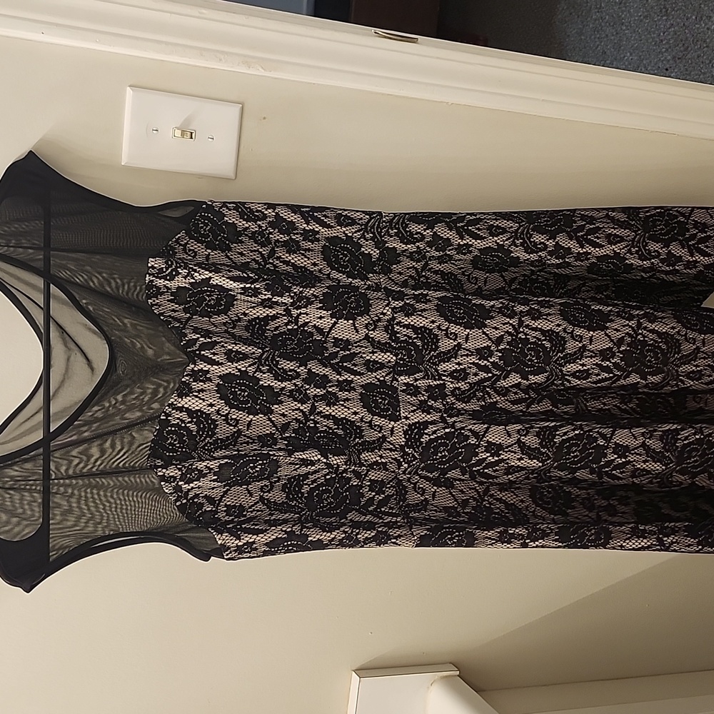 Black floral dress